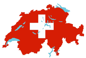 Schweiz mit Kreuz Symbolbild