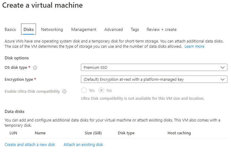 azure-dashboard-vm-erstellen-disks