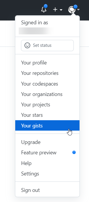 GitHub Gist aufrufen